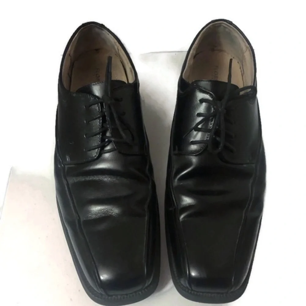 florsheim Black Leather Mens Dress Shoes Sz10 D